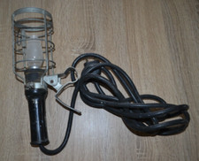 Ancienne baladeuse de garage ou d'atelier ATROW avec cage et pince