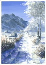 chemin montagnard sous la