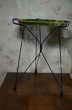 ANCIEN PORTE PLATEAU TABLE PETIT DEJEUNER TASSE A CAFE THEIERE SCENE CHASSE