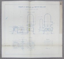 Grand plan ancien ~1900 Pompe