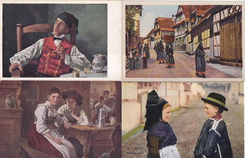 Lot cartes postales - lot, 4