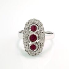 Bague En Rubis Et Diamant En