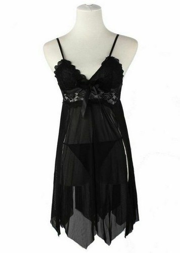 Nuisette noire transparente - , en