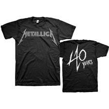Metallica 40Th Anniversary Songs Logo officiel T-shirt Hommes unisexe