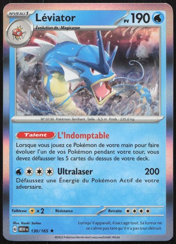 Carte pokémon léviator - carte,