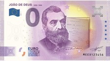 Billet touristique Souvenir 2021 Portugal João de Deus - Anniversary 2020