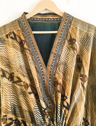 Kaftan soie pure fait - kaftan, main