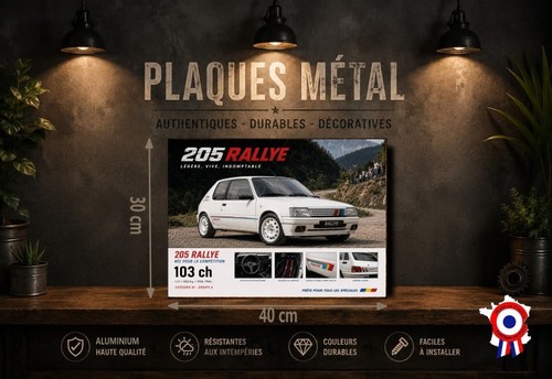 Plaque métal vintage peugeot - vintage,