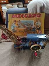 Grue construction Meccano Jouet Ancien avec livret