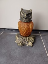 lampe table hibou chouette zoomorphe style sculpture art deco Bronze 