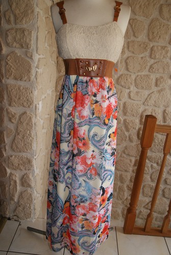 Robe longue multicolore neuve