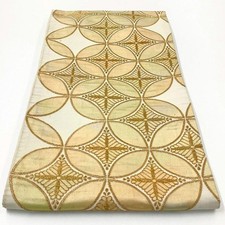 4953# Ceinture Kimono Japonaise Vintage Fukuro Obi Tissu Soie Traditionnel Sa...