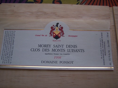étiquette morey saint denis - étiquette,
