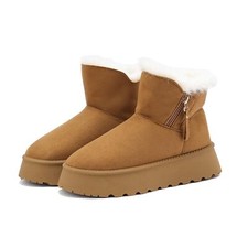 Bottes Femme Hiver Plateforme Boots Mini-Bottines de Neige Femme Antidérapant...