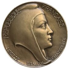 Rare Médaille 1 argent " Buste République Française et bonnet phrygien " DUBOIS