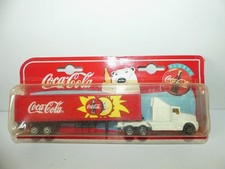 CAMION KENWORTH BLANC AVEC CONTENAIR PUB COCA COLA MAJORETTE 1:87