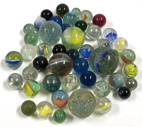 Billes vintage verre oeil - vintage,