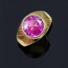 Naturel Rose Rubis Rond 925