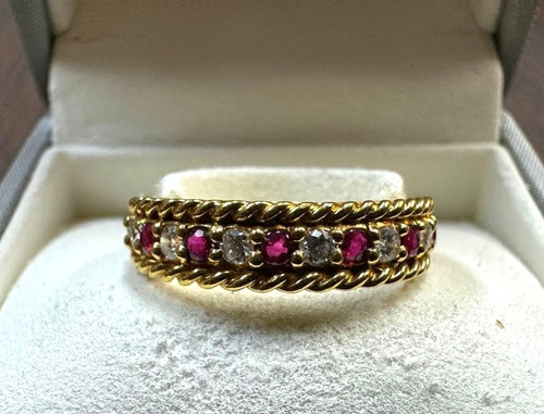 Bague corde vintage christian - bague,