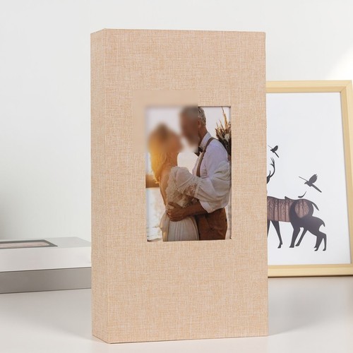 Album photo 4x6 tissu lin - album,