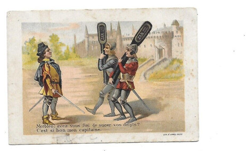 Ancien chromo publicitaire h - ancien,