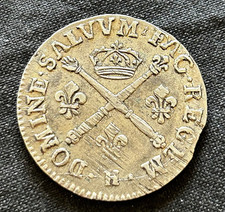 LOUIS XIV 20 sols aux insignes 1708, La Rochelle