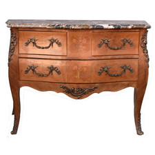 Commode sauteuse Louis XV bois de rose