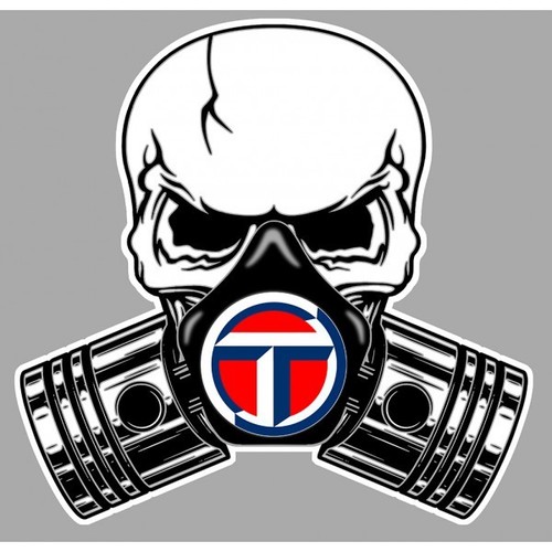 Talbot pistons skull sticker - talbot,