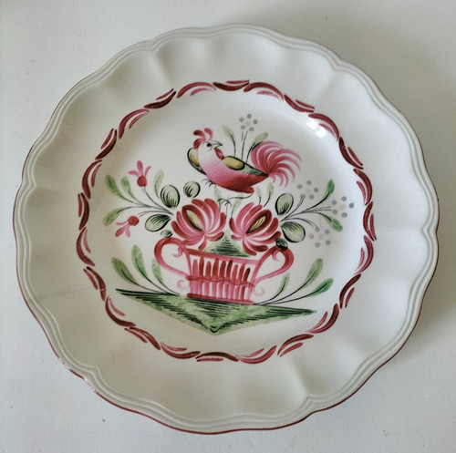 Assiette ancienne coq - ancienne, –