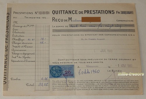 Quittance prestations du - quittance,