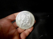 Médaille en argent Pape Vatican médaille religieuse Vierge a l'enfant   S101