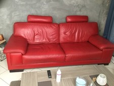 Canapé cuir véritable 