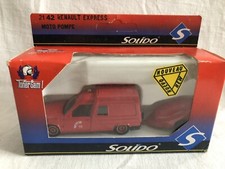 Solido: voiture, car, Renault Express et moto pompe, pompiers. 1/43. 1