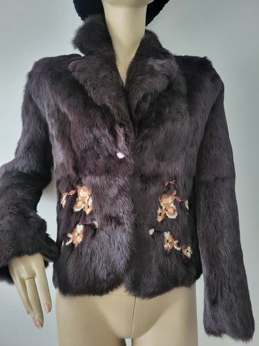 Veste fourrure lapin 38 - veste,