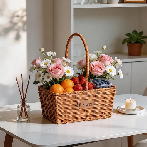 Panier fleurs léger en - fleurs,