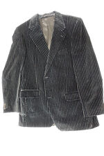 Jake velvet black striped suit jacket veste  costume rayé velours taille size 54