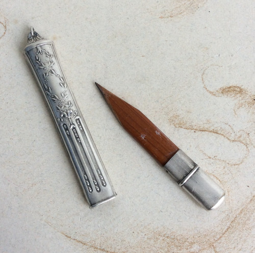 Ancien porte crayon argent - porte,