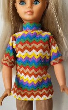 Pull tunique multicolore