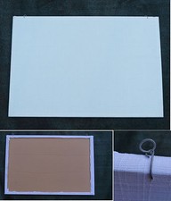 tableau d'affichage présentoir bijoux broches etc. liège tissu blanc 40 x 60 cm