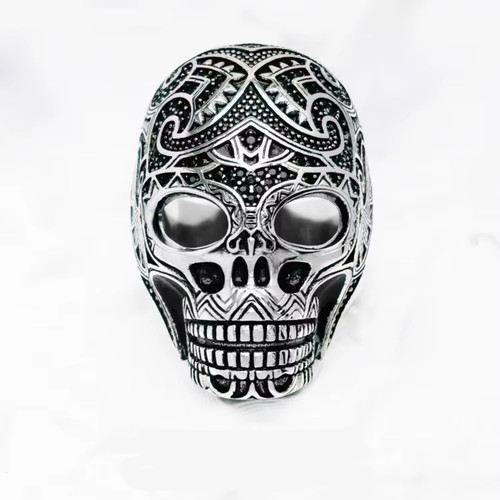 Bague tete mort - de, chevaliere
