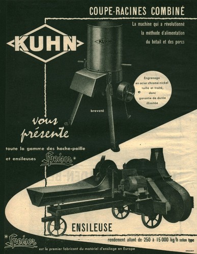 Publicité ancienne ensileuse