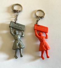 Lot de 2 Porte clefs  Chocolat Meunier - vintage  keychain