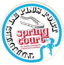 Autocollant CHAUSSURE SPRING COURT - Sticker Collector Vintage