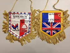 FANION 8e FINALE COUPE D'EUROPE UEFA C3 1995-1996 // LYON - NOTTINGHAM FOREST FC