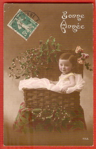 Enfant bébé dans panier de - enfant,