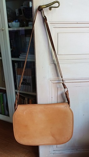 Ancienne gibecière cuir - ancienne, en