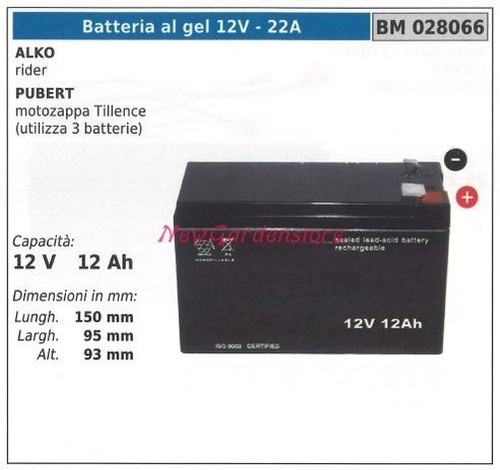 Batterie gel 12v 22a alko - au,