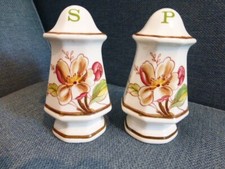 VILLEROY & BOCH SALIERE ET POIVRIERE COLLECTION PORTOBELLO DECOR FLORAL