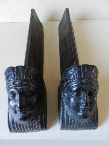 Ancienne paire chenêts aux - paire, de
