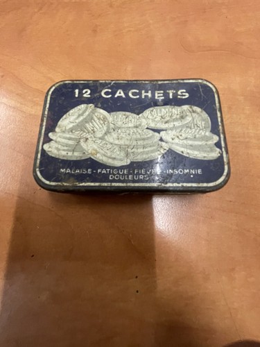 Boîte ancienne cachets - boîte, 12
